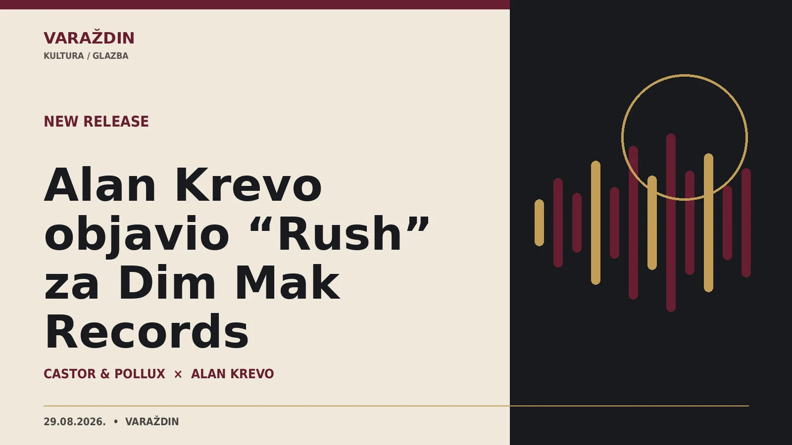 Alan Krevo i singl Rush za Dim Mak Records – originalna urednička grafika portala VARAŽDIN