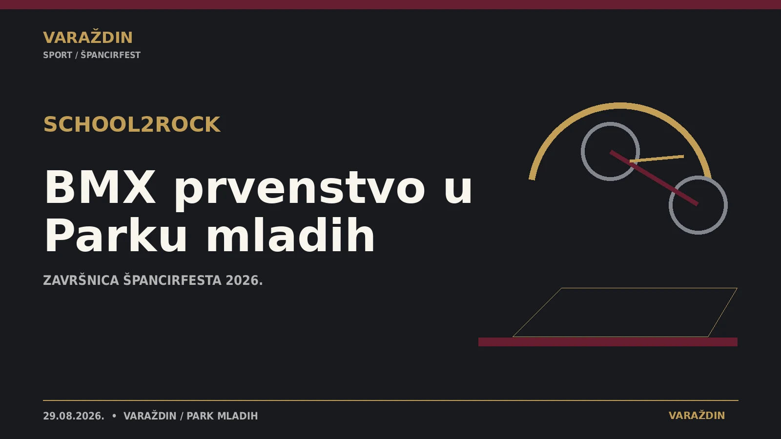BMX SCHOOL2ROCK i Marin Ranteš u završnici Špancirfesta 2026. – originalna urednička grafika