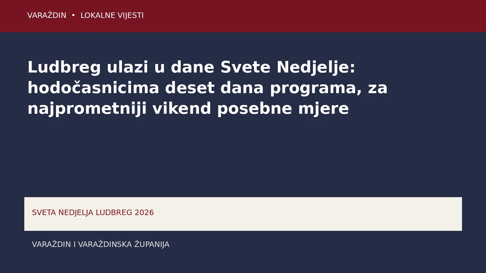 Ludbreška Sveta Nedjelja 2026.