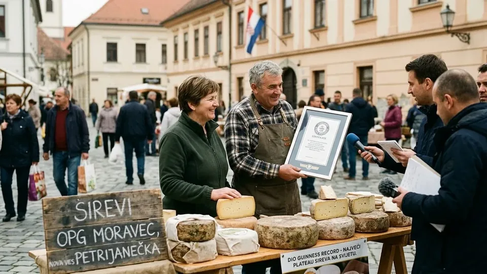 Sirevi OPG-a Moravec iz Nove Vesi Petrijanečke postali dio Guinnessova rekorda – Varaždinska županija