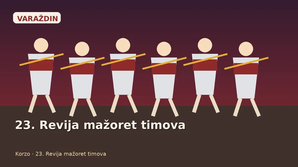 Mažoretkinje u svečanom mimohodu kroz središte Varaždina tijekom Špancirfesta