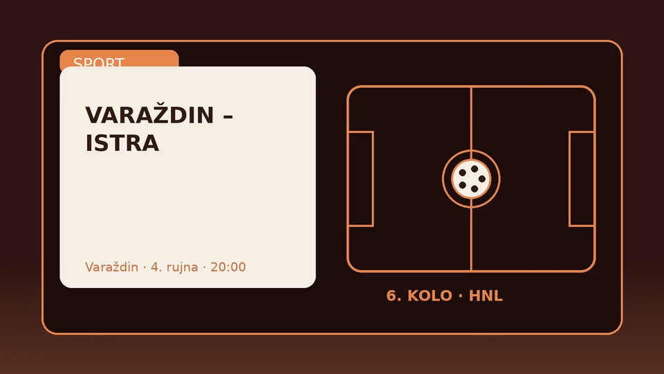 Ilustracija večernje nogometne utakmice Varaždina i Istre 1961 na Gradskom stadionu u Varaždinu